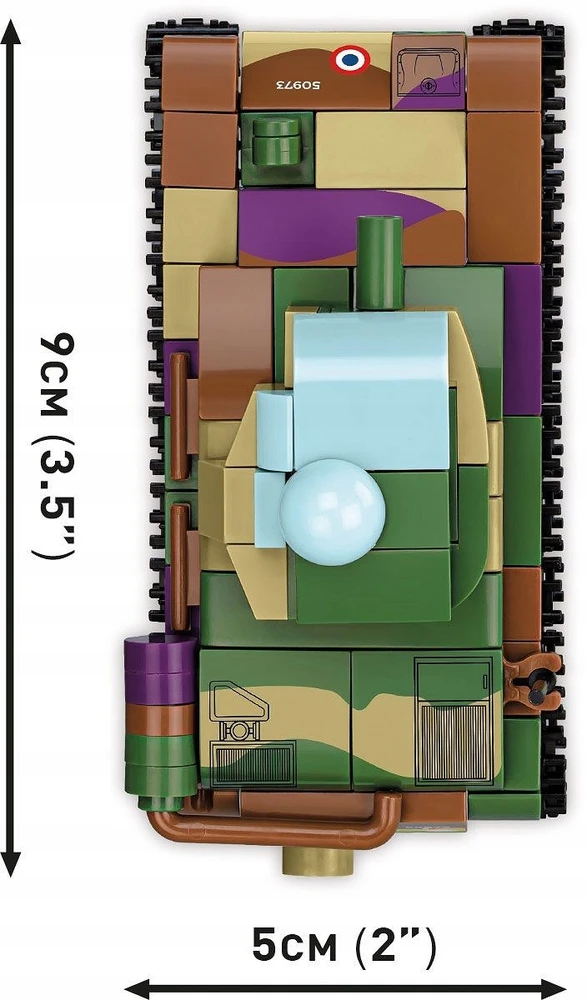 Maketas - COBI - Renault R35, Valentine IX, Panzer I - 300 dalių - Plastikas - Sursdinti patiems