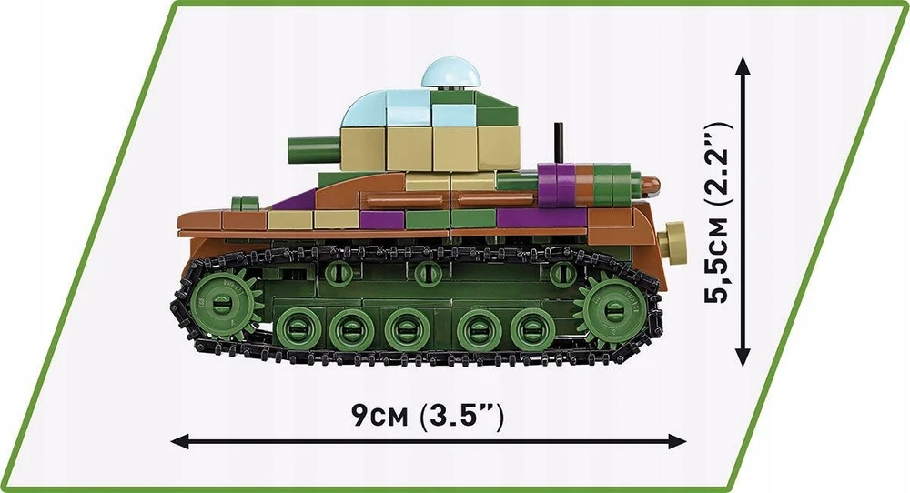 Maketas - COBI - Renault R35, Valentine IX, Panzer I - 300 dalių - Plastikas - Sursdinti patiems