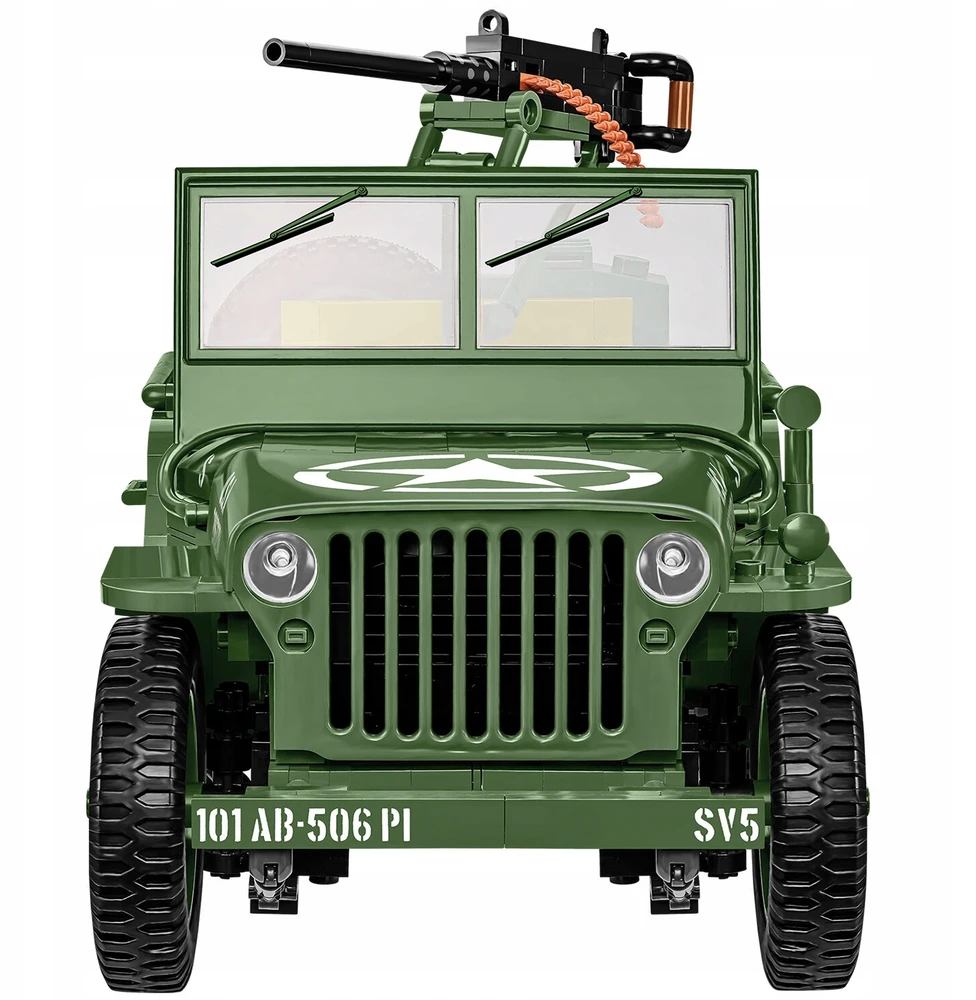 Maketas - COBI - Willys MB ir Priekaba - Žalias - Plastikas - Nuo 8 metų