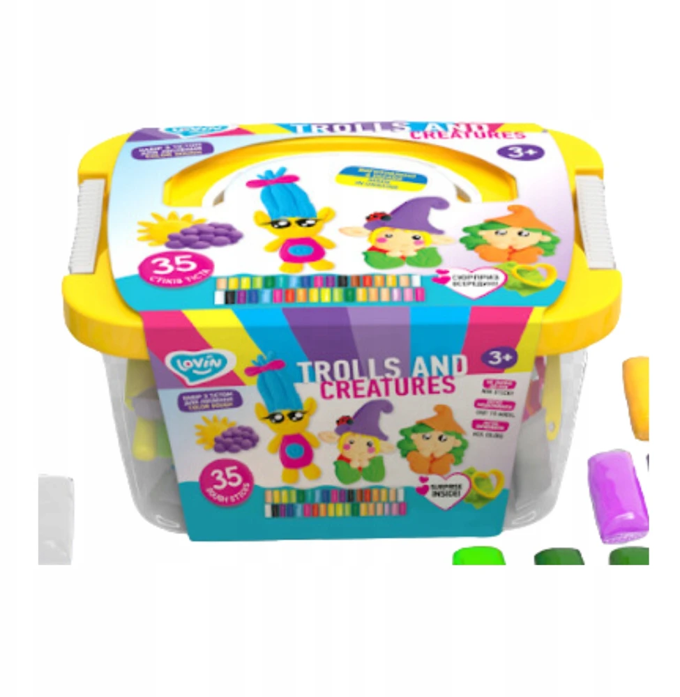 Maksik Kūrybinis rinkinys Trolls Creatures Plastilinas Žaidimo tešla formų modeliavimui