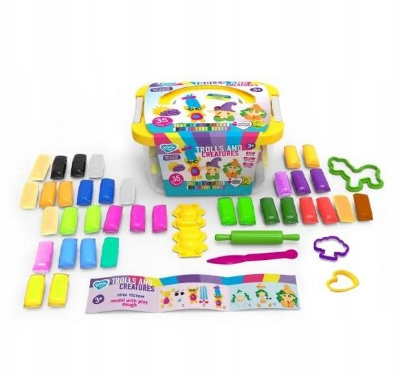 Maksik Kūrybinis rinkinys Trolls Creatures Plastilinas Žaidimo tešla formų modeliavimui