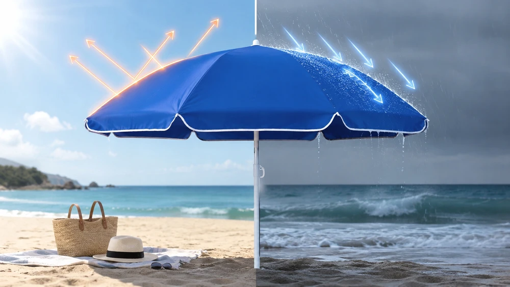 Malcom DIDELIS SULANKSTAMAS SODO BALKONAS PAPLŪDIO SkėTIS, SULANKSTAMAS UV+ MĖLYNAS 220cm