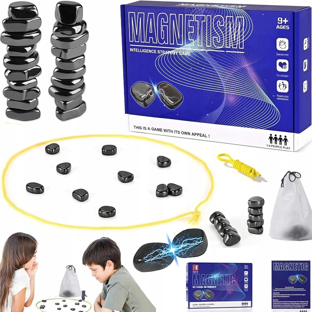 MALLE MAGNETINIAI AKMENYS BLOKAI UGDOMOJO STRATEGINIO STO ŽAIDIMO RINKINYS