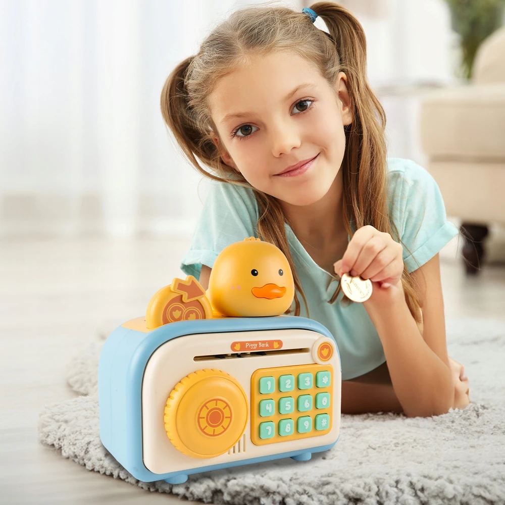 Malplay Interaktyvi vaikiška taupyklė seifas „Duck Piggy Bank“