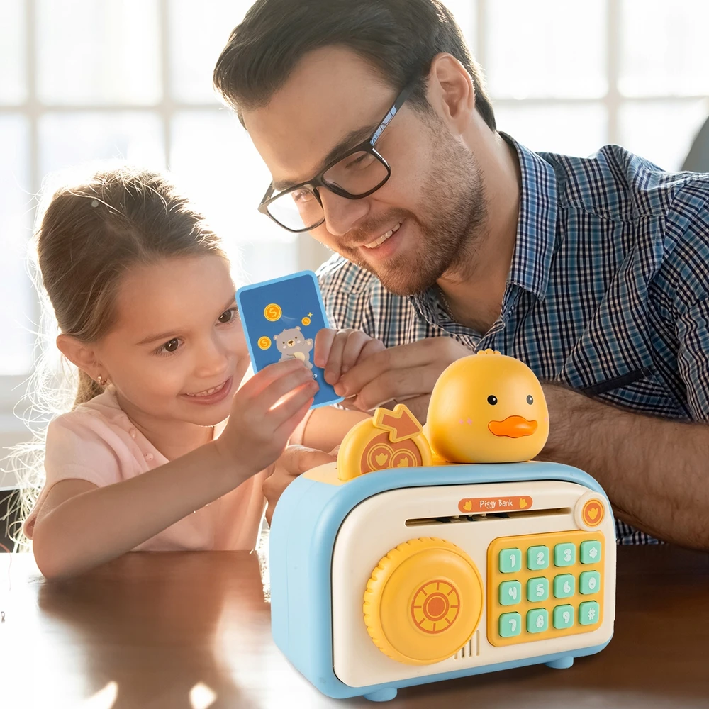 Malplay Interaktyvi vaikiška taupyklė seifas „Duck Piggy Bank“