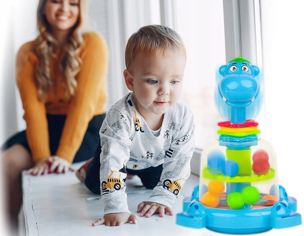 Malplay Lavinamasis žaislas kūdikiams karuselė su kamuoliais HIPCIA