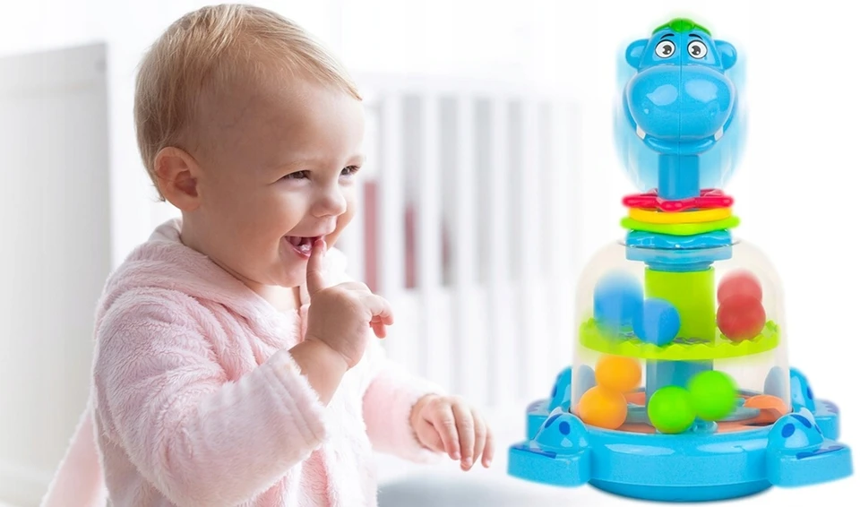 Malplay Lavinamasis žaislas kūdikiams karuselė su kamuoliais HIPCIA