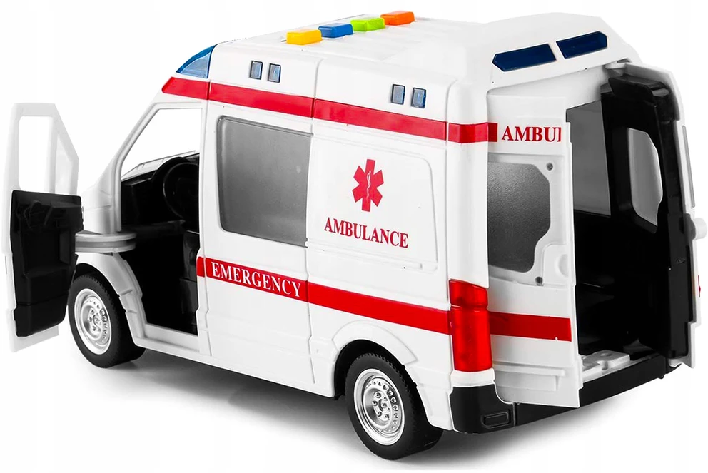 Malplay Interaktyvus greitosios pagalbos automobilis su atsidarančiomis durimis