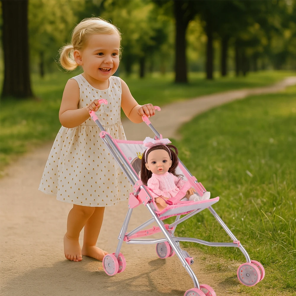 Malplay Sulankstomas vežimėlis lėlei Vienaragis ir princesė