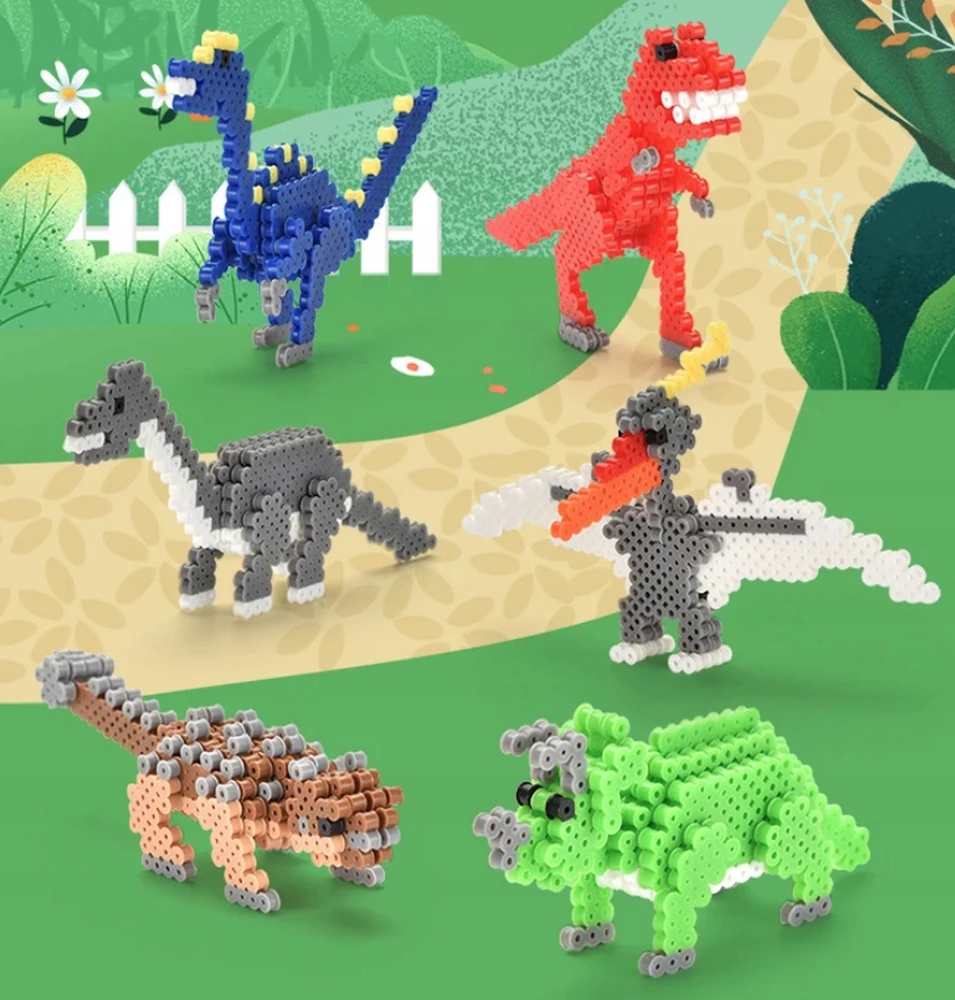 Malplay Lyginimo karoliukai, 3000 vnt. Dinozaurai, 3D