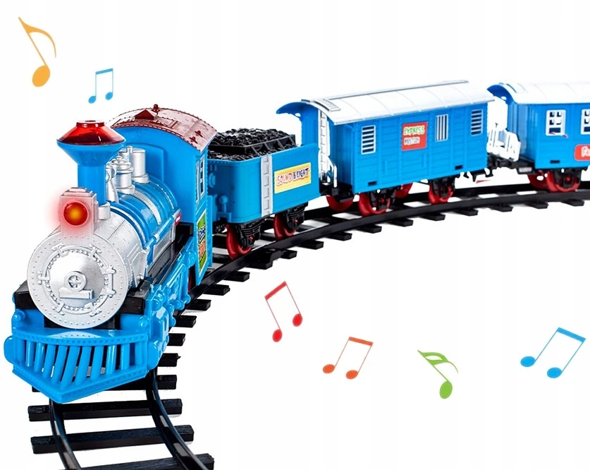 Malplay Mokomasis elektrinis traukinys "Tomek" su garsu ir LED šviesa NS