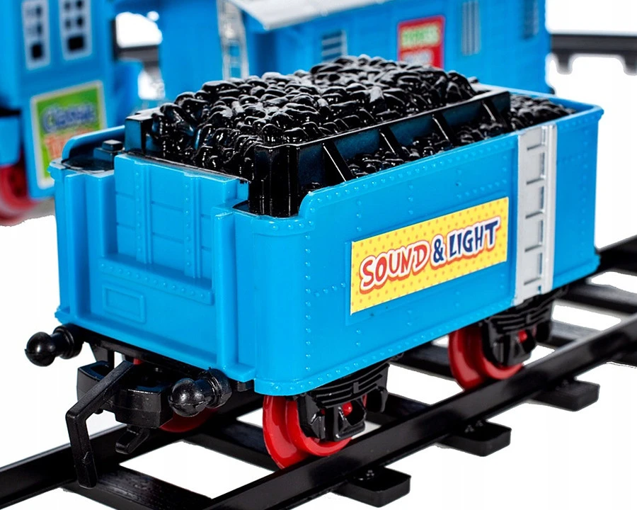 Malplay Mokomasis elektrinis traukinys "Tomek" su garsu ir LED šviesa NS