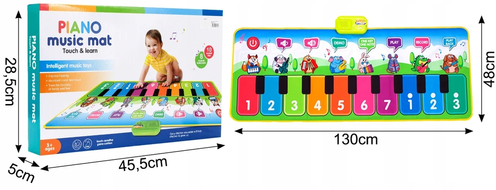 Malplay Interaktyvus muzikinis kilimėlis šokiams, 130 cm