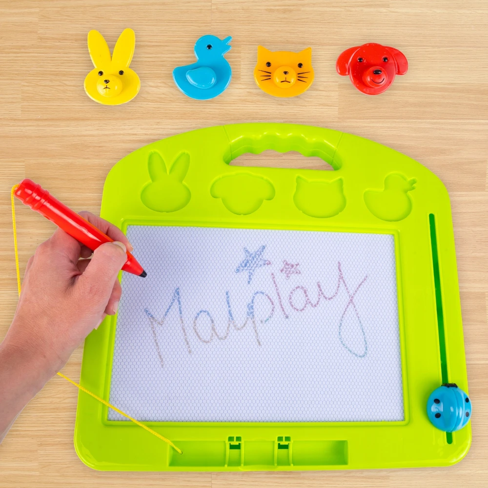 Malplay Magnetinė piešimo lenta su 4 anstpaudais