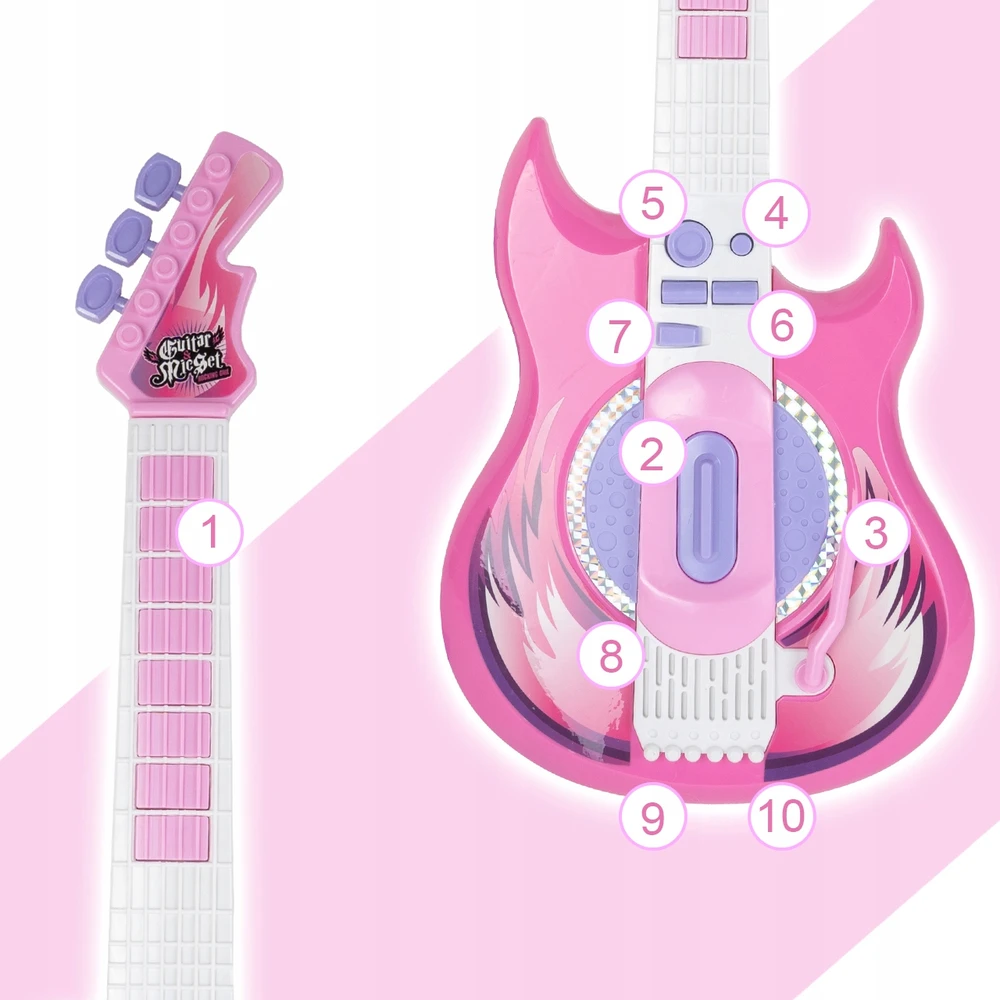 Malplay Vaikiška gitara su mikrofonu ant stovo