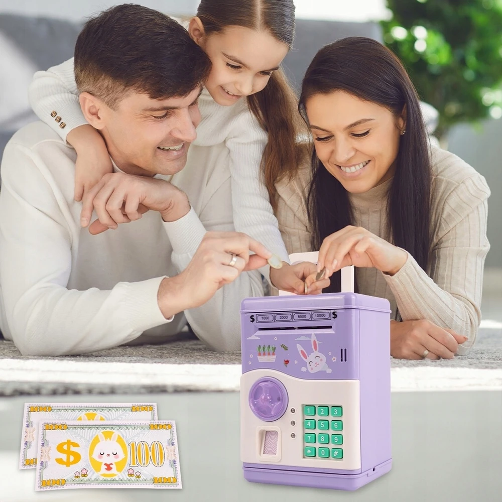 Malplay Vaikiška taupyklė seifas su PIN kodu ir piršto atspaudu
