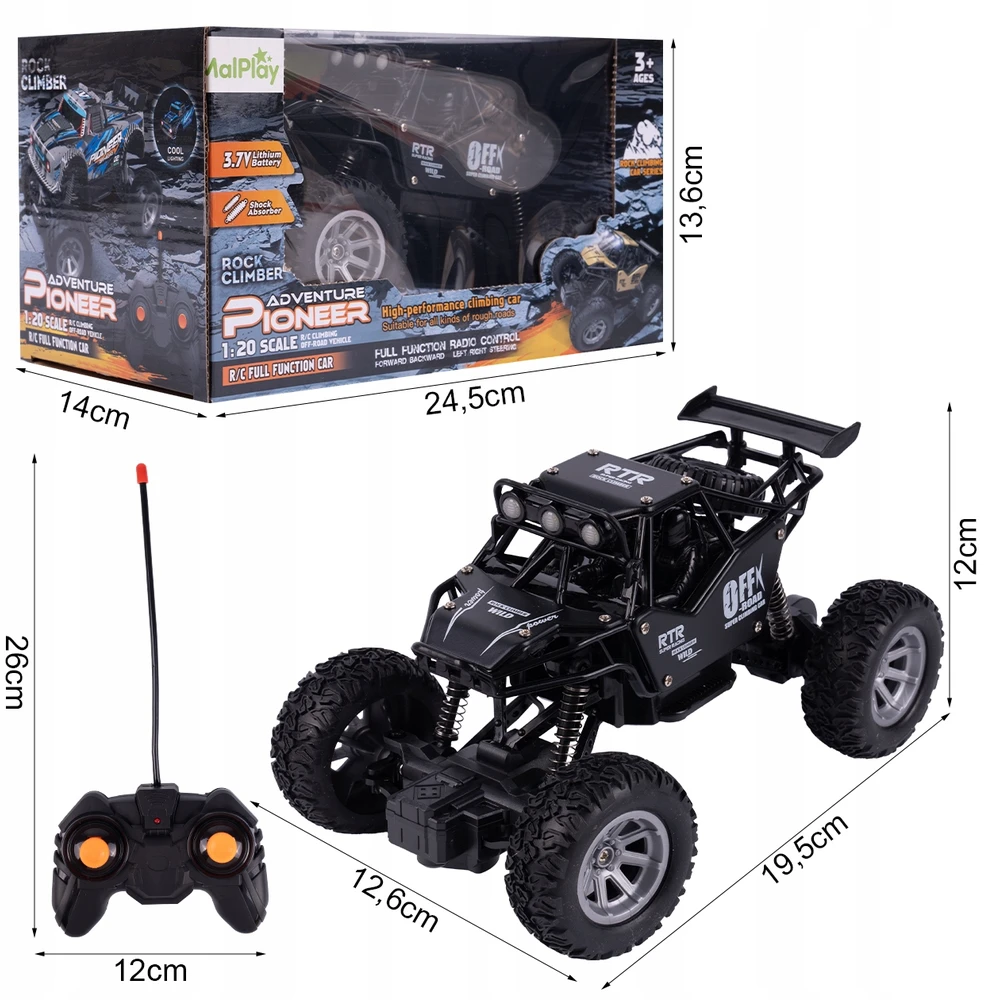 Malplay Žaislinis visureigis valdomas nuotoliniu būdu RC, Adventure Pioneer