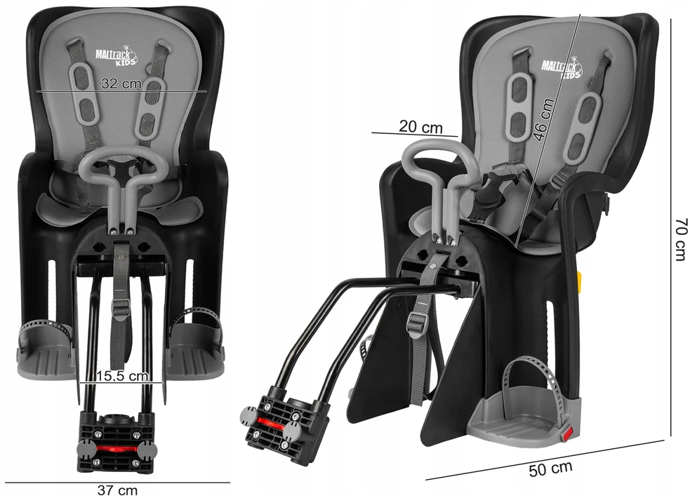 Maltrack DVIRAČIO SĖDYNĖ IKI 22KG, REGULIUOJA DVIRAČIO RĖMĄ, stelažą, įdėklą, dirželius
