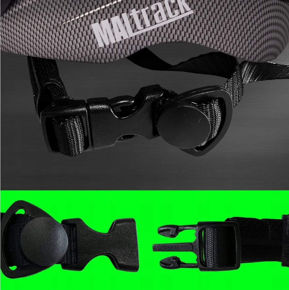 Maltrack MOTERIŠKAS VYRIŠKAS DVIRAČIO ŠALMAS, REGULIUOJAMAS, SPORTINIS, PATOGUS, SU ŠVIESA 58-61 CM