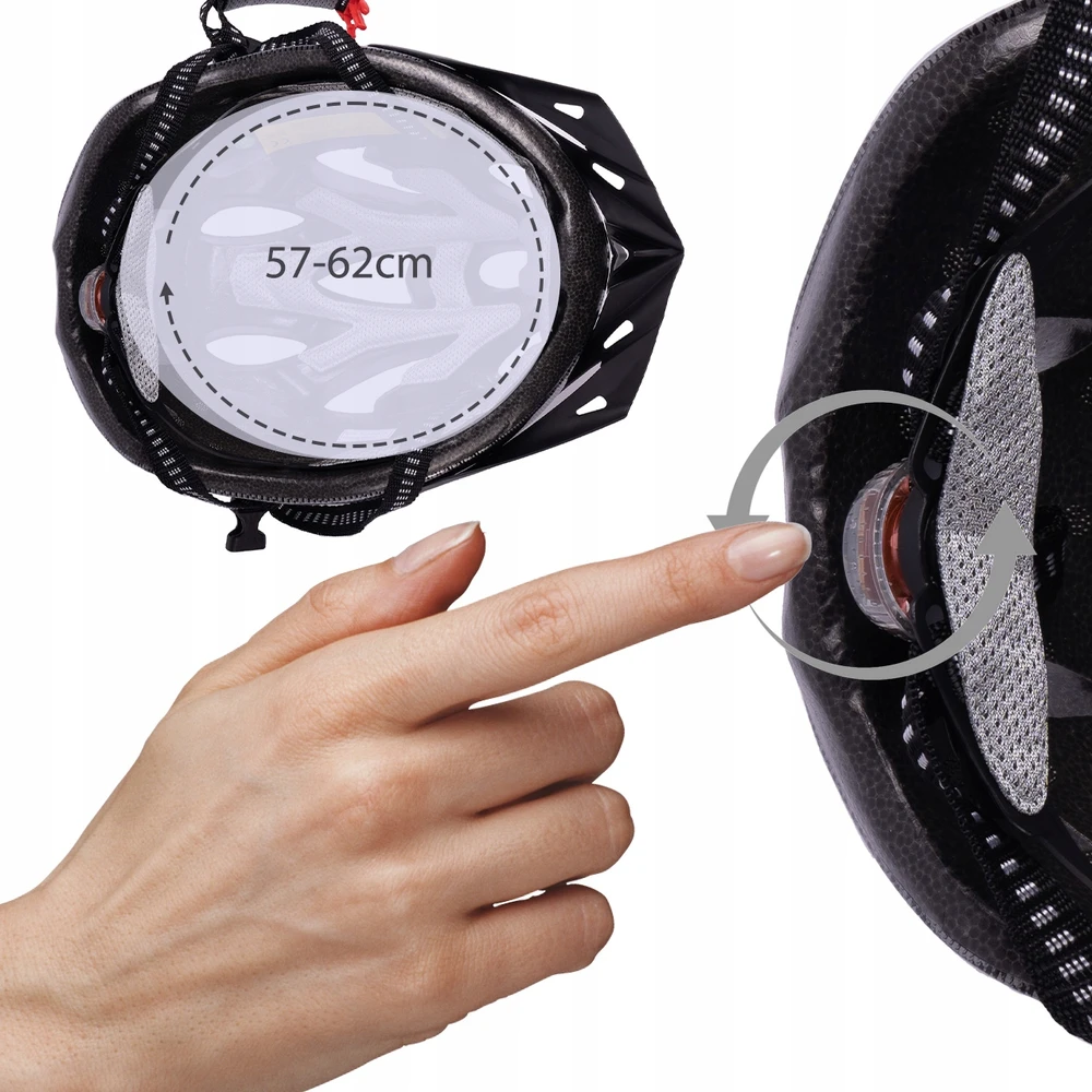 Maltrack VYRIŠKAS MOTERIS MTB DVIRAČIO ŠALMAS, REGULIUOJAMAS, SPORTINIS, PATOGUS, SU ŠVIESU 58-61cm