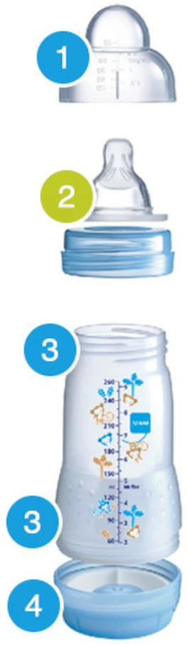 MAM Baby Anti-Colic Bottle 130 ml čiulptukas 0m Naujagimiui