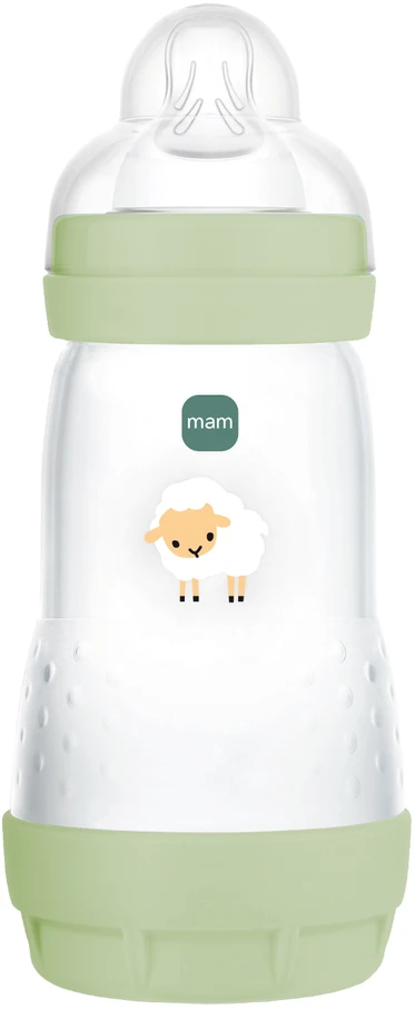 Mam 5953 PERFECT START ANTIKOLIKINIS BUTELIUKAS 260ML, ŽALIOS SPALVOS, MALTAS GAMTOJE