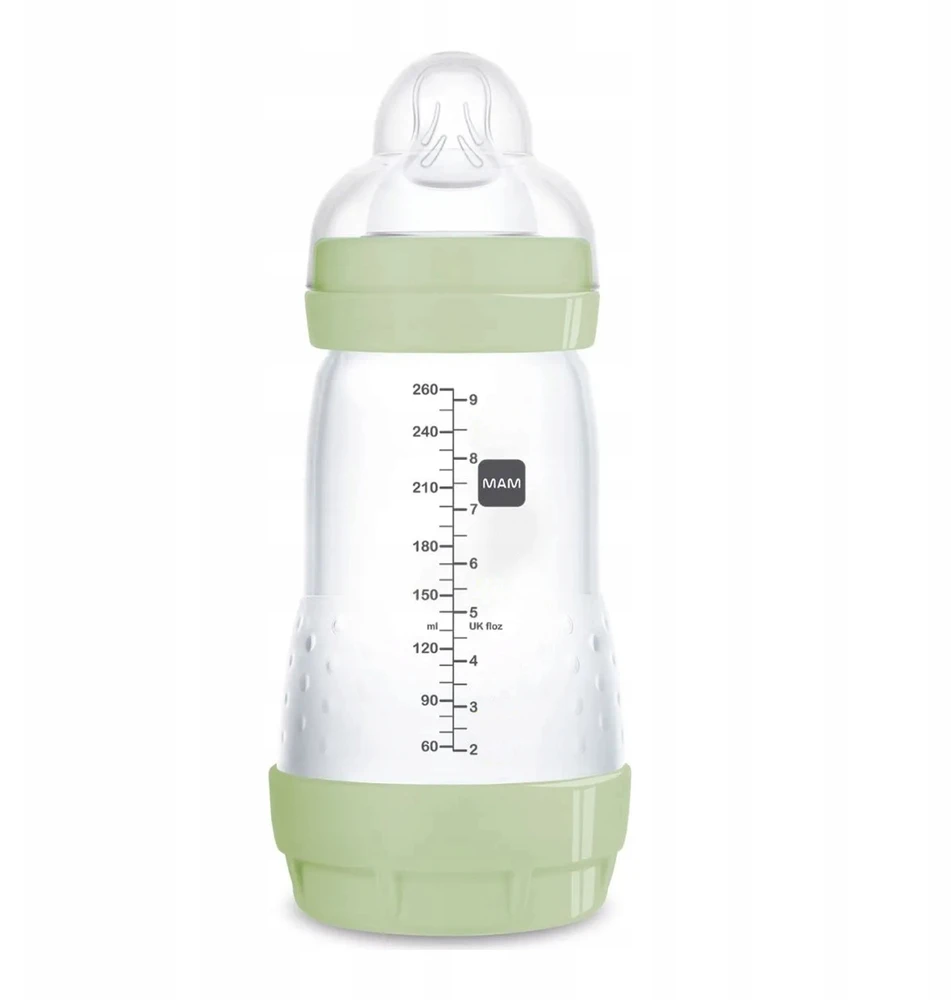 Mam 5953 PERFECT START ANTIKOLIKINIS BUTELIUKAS 260ML, ŽALIOS SPALVOS, MALTAS GAMTOJE
