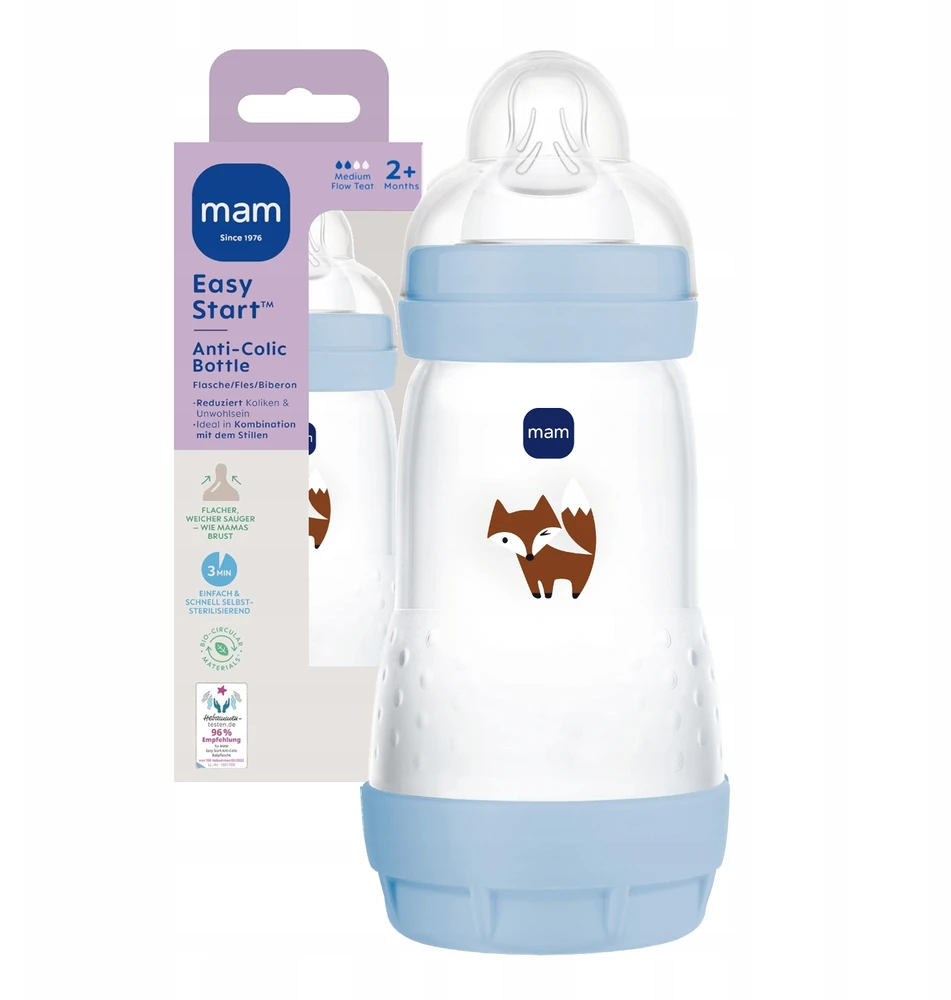 MAM Baby Anti-Colic Bottle 260 ml čiulptukas 2m+ kūdikiui