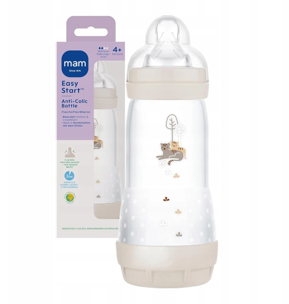 Mam Baby 1216 BUTELIUKAS A/KOL PERFECT START 320ML PLANET LOVE UNISEX