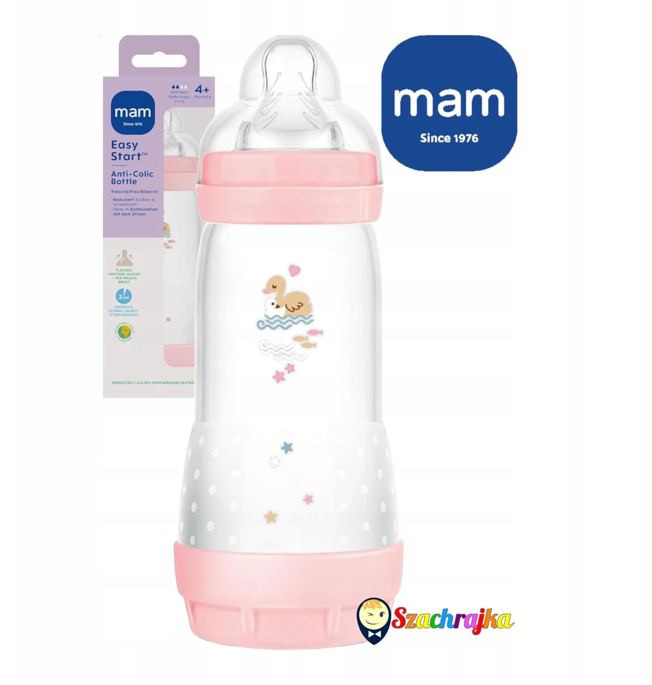 MAM Baby Anti Colic Buteliukas nuo pilvo dieglių 320 ml greitas žindukas 4m+