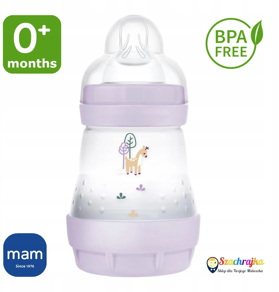MAM 851124 Perfect Start Planet Love buteliukas nuo dieglių 160ml mergina