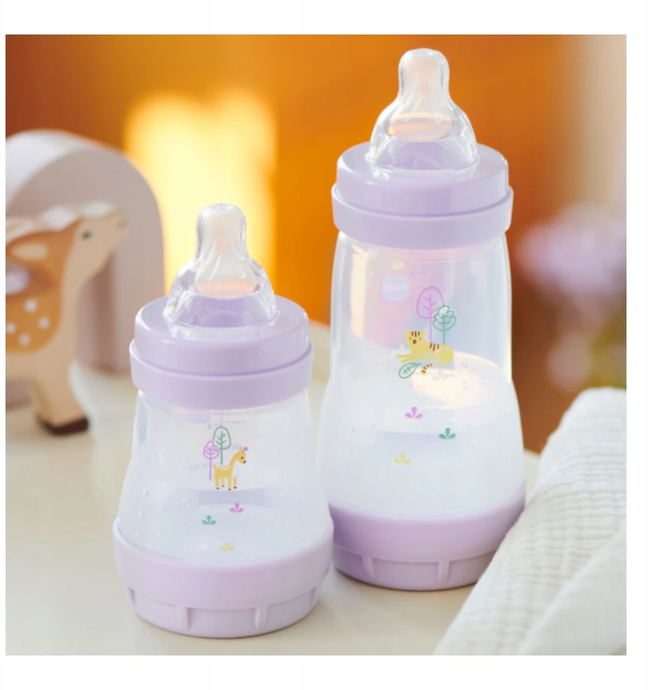 MAM 851124 Perfect Start Planet Love buteliukas nuo dieglių 160ml mergina