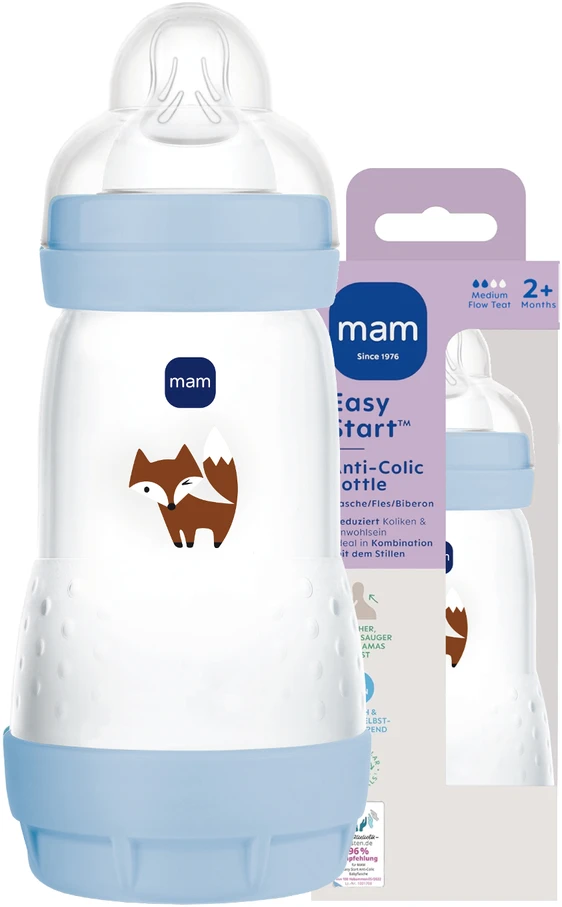 MAM 851155 Perfect Start Planet Love buteliukas nuo dieglių 260ml berniukas