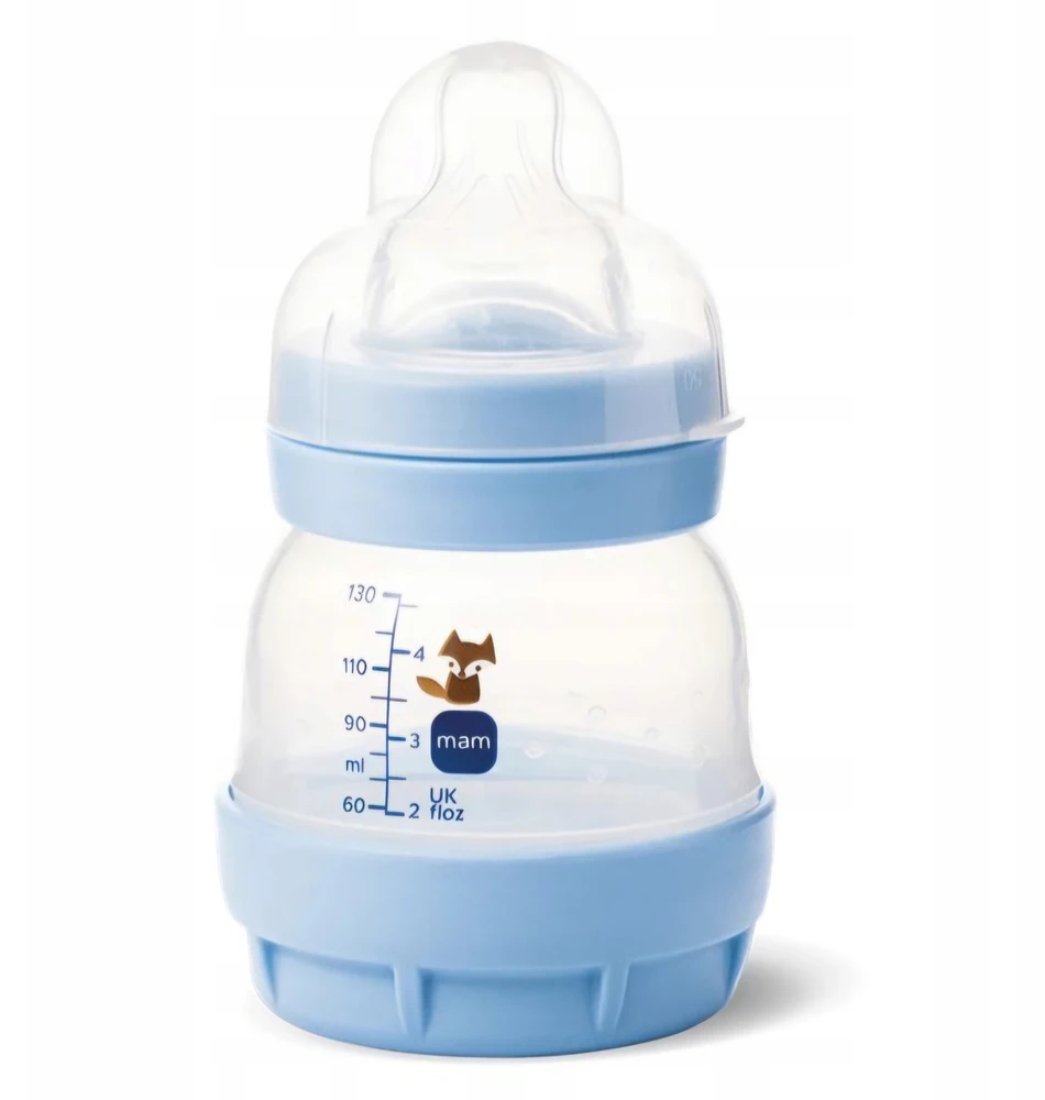 MAM BABY MAM Buteliukas ANTYKOLKOWA PERFECT START 130ML CHŁOPIEC GROUNDING IN NATURE