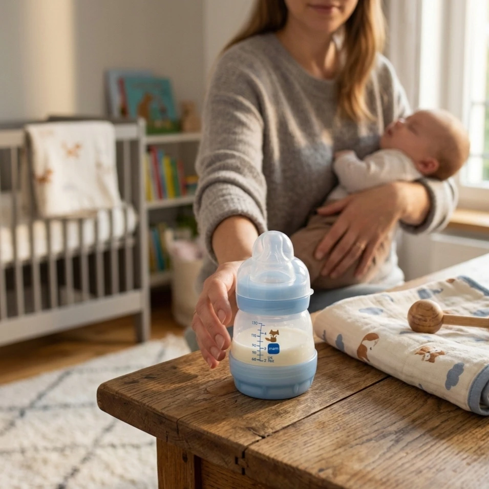 MAM BABY MAM Buteliukas ANTYKOLKOWA PERFECT START 130ML CHŁOPIEC GROUNDING IN NATURE