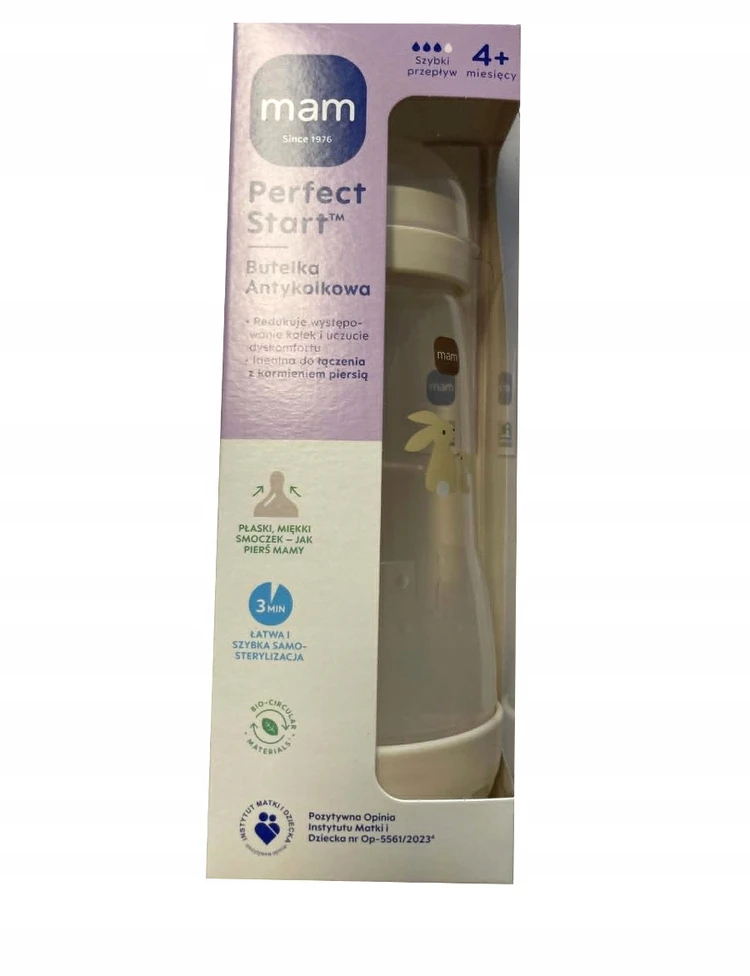 MAM BABY nuo pilvo dieglių BUTELLIS ANTI COLIC Perfect Start 320ml 4m+