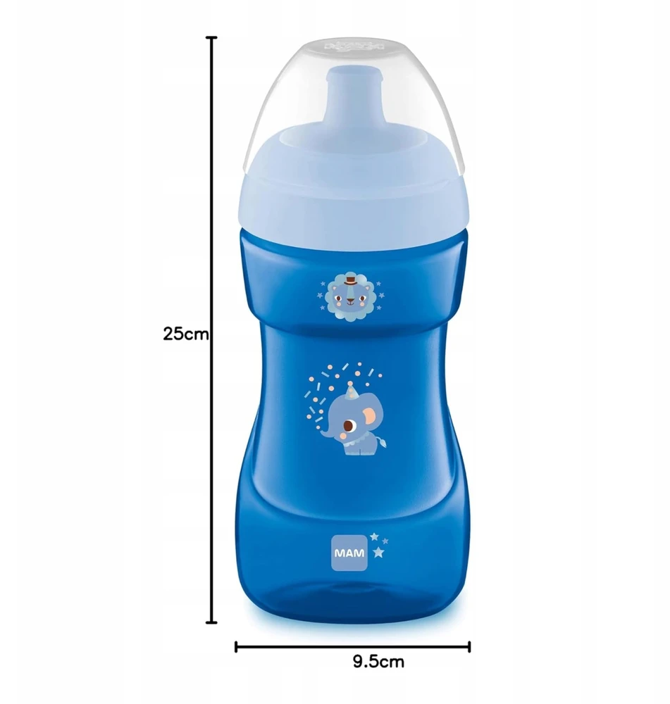 Mam Akcesoria MAM Baby Sports Cup 330 ml Neišsiliejantis buteliukas 12 m+