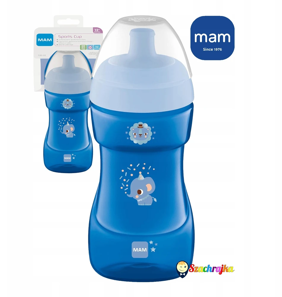 Mam Akcesoria MAM Baby Sports Cup 330 ml Neišsiliejantis buteliukas 12 m+