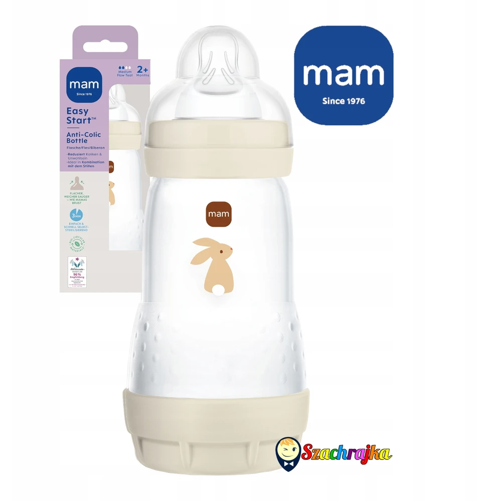 Mam 5946 PERFECT START ANTIKOLIKINIS BUTELIUKAS 260ML GROUNDED IN NATURE BEIGE