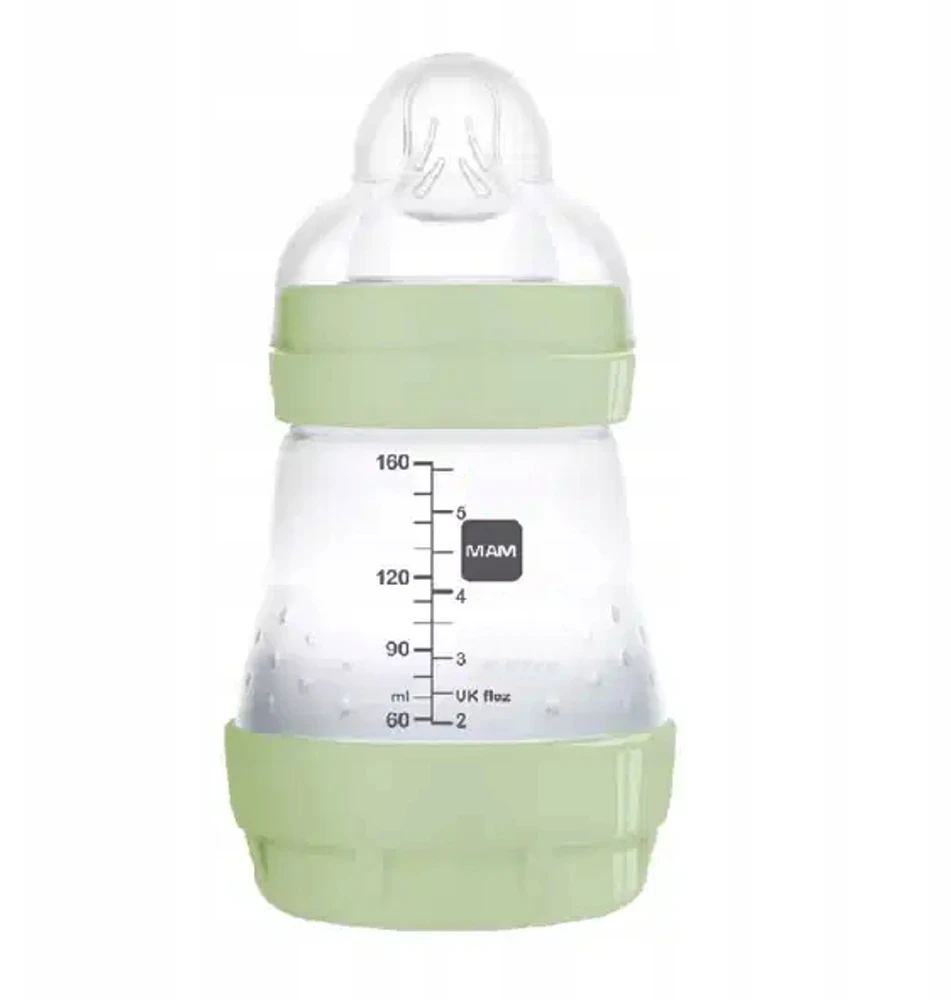 Mam 5915 PERFECT START ANTIKOLIKINIS BUTELIUKAS 160 ML, ŽALIAS, GAMTOS SPALVOS