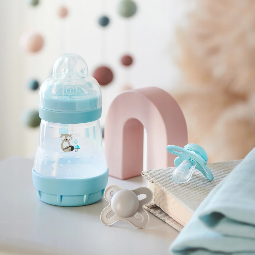 MAM 851087 Perfect Start Planet Love buteliukas nuo dieglių 130ml mergina