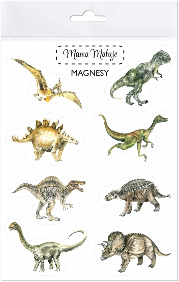Mama Maluje Dinozaurai magnetukai - Mama Paints