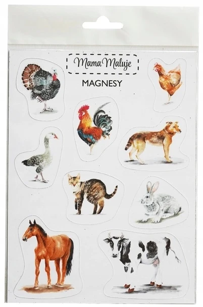 Dėlionė Mama Maluje Magnetai su gyvūnais - Mama Paints