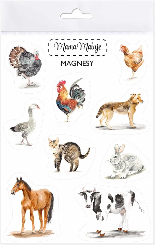 Dėlionė Mama Maluje Magnetai su gyvūnais - Mama Paints