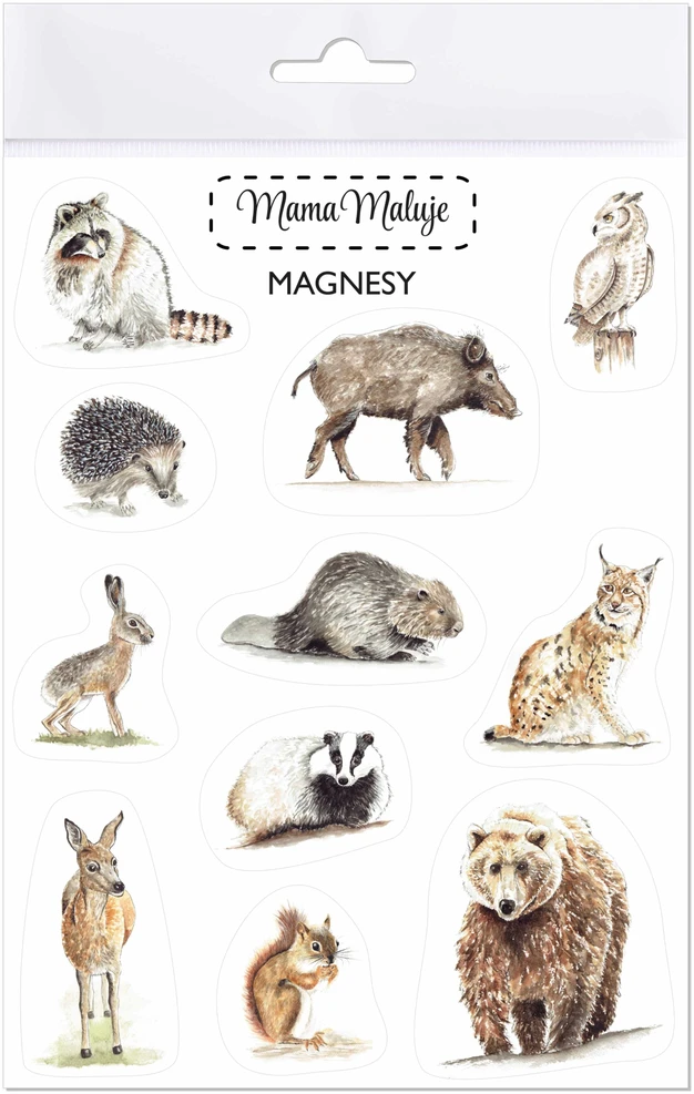 Dėlionė Mama Maluje Miško gyvūnai - Mama Paints
