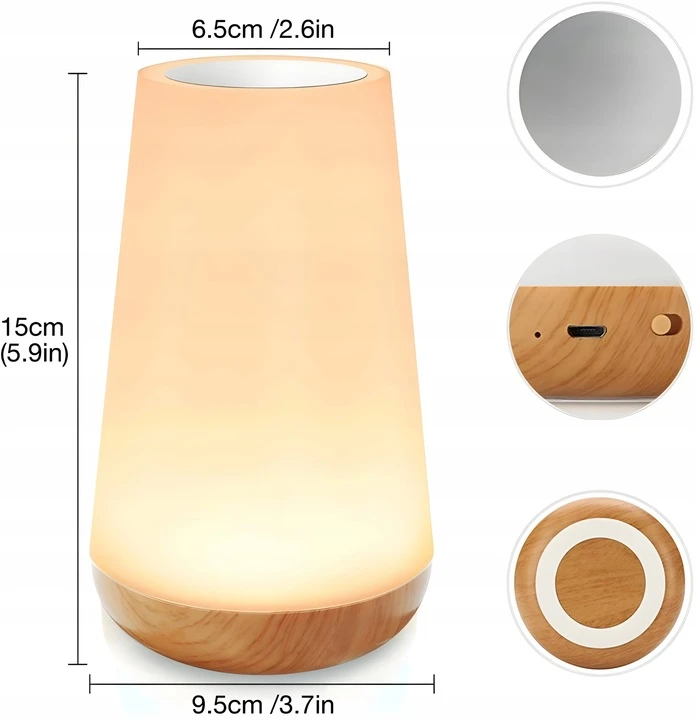 MANA Led Naktinė Lempa Rgb, Belaidė, Usb, Jutiklinė, Vaikams