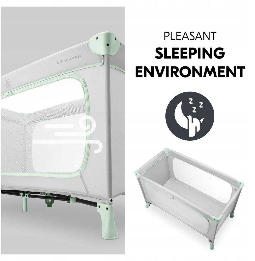 Maniežas Hauck Dream N Play Plus, dusty mint