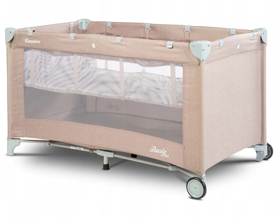 Kelioninė lovelė CARETERO Basic Plus smėlio spalvos