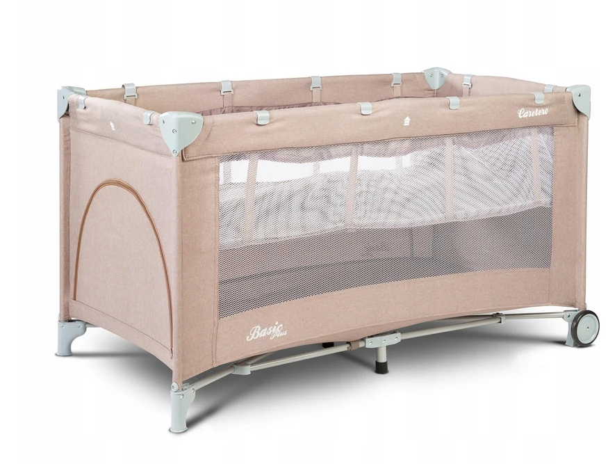 Kelioninė lovelė CARETERO Basic Plus smėlio spalvos