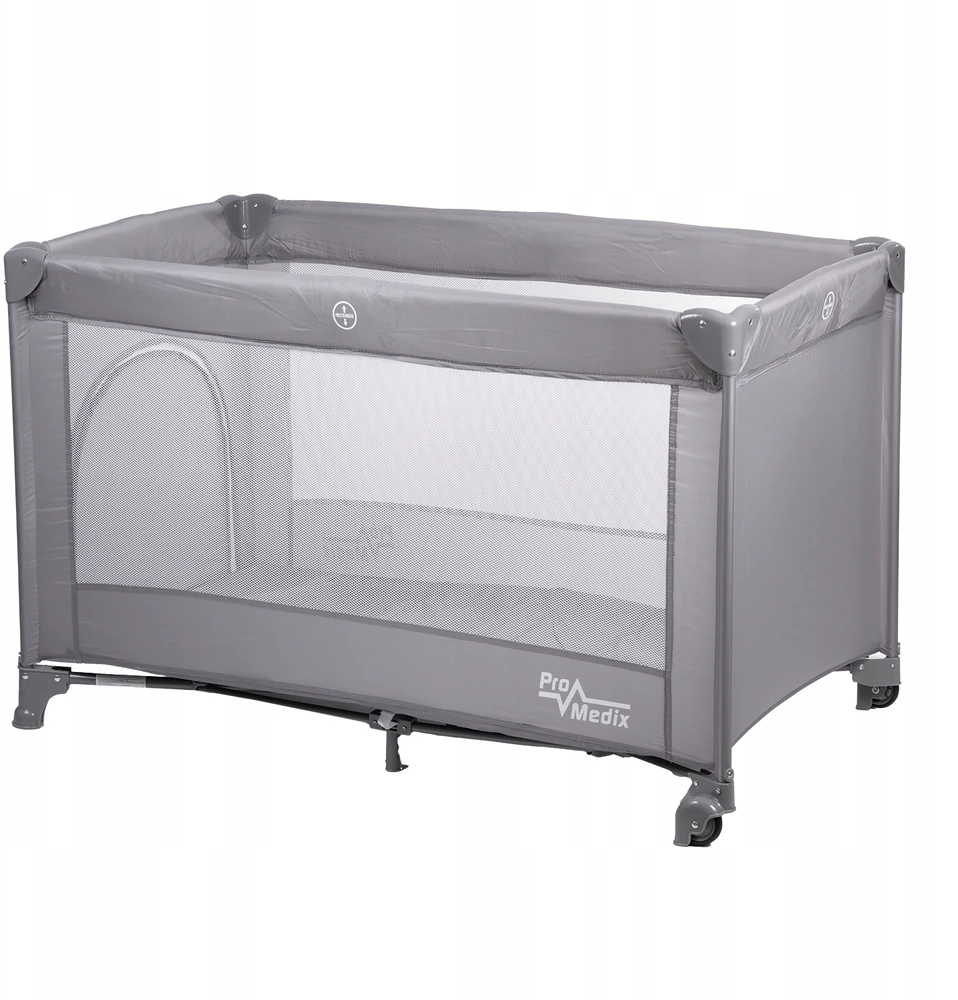 Promedix PR-803 G Kelioninė lovelė Kelioninė lovelė, 125x65x74cm, Ratukai, Apsauginis užvalkalas, Pilka